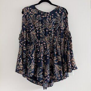 3/$30 Bell sleeve floral romper